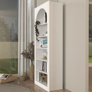 meg-GP042-0314,1-3 ΒΙΒΛΙΟΘΗΚΗ VOILA MEGAPAP ΧΡΩΜΑ ΛΕΥΚΟ 74X35X180ΕΚ.