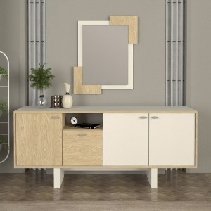 meg-GP042-0315,1-2 ΚΑΘΡΕΠΤΗΣ ΤΟΙΧΟΥ SELINOS ΜEGAPAP ΧΡΩΜΑ SANDSTONE - ROTA OAK 65X2,2X85ΕΚ.