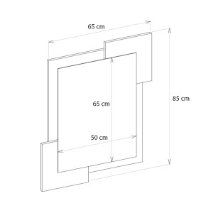 meg-GP042-0315,2-4 ΚΑΘΡΕΠΤΗΣ ΤΟΙΧΟΥ SELINOS ΜEGAPAP ΧΡΩΜΑ ΛΕΥΚΟ 65X2,2X85ΕΚ.