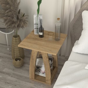 meg-GP042-0320,1-2 ΤΡΑΠΕΖΑΚΙ ΒΟΗΘΗΤΙΚΟ - ΚΟΜΟΔΙΝΟ DEROS MEGAPAP ΧΡΩΜΑ SEPET OAK 45X45X56ΕΚ.