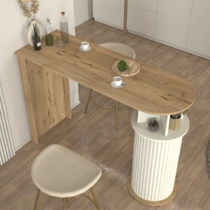 meg-GP042-0321,1-1 ΤΡΑΠΕΖΙ ΜΠΑΡ BOHEMA MEGAPAP ΧΡΩΜΑ SEPET OAK - IVORY 150X51,6X101,8ΕΚ.