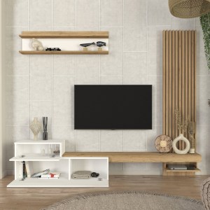meg-GP042-0322,1-1 ΣΥΝΘΕΣΗ ΤΗΛΕΟΡΑΣΗΣ DUMONT MEGAPAP ΧΡΩΜΑ ΛΕΥΚΟ - SEPET OAK 240X36,8X200ΕΚ.