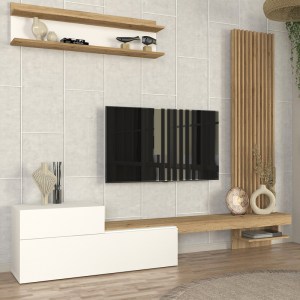 meg-GP042-0322,1-2 ΣΥΝΘΕΣΗ ΤΗΛΕΟΡΑΣΗΣ DUMONT MEGAPAP ΧΡΩΜΑ ΛΕΥΚΟ - SEPET OAK 240X36,8X200ΕΚ.