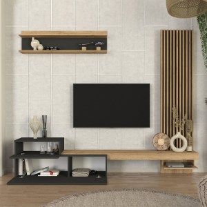 meg-GP042-0322,2-1 ΣΥΝΘΕΣΗ ΤΗΛΕΟΡΑΣΗΣ DUMONT MEGAPAP ΧΡΩΜΑ ΑΝΘΡΑΚΙ - SEPET OAK 240X36,8X200ΕΚ.