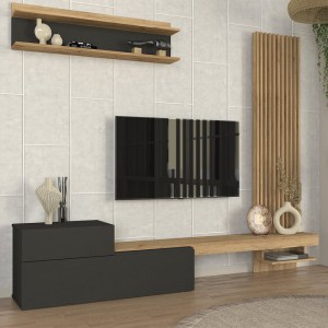 meg-GP042-0322,2-2 ΣΥΝΘΕΣΗ ΤΗΛΕΟΡΑΣΗΣ DUMONT MEGAPAP ΧΡΩΜΑ ΑΝΘΡΑΚΙ - SEPET OAK 240X36,8X200ΕΚ.