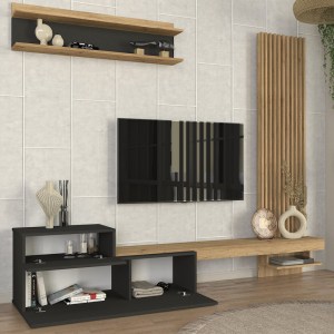 meg-GP042-0322,2-3 ΣΥΝΘΕΣΗ ΤΗΛΕΟΡΑΣΗΣ DUMONT MEGAPAP ΧΡΩΜΑ ΑΝΘΡΑΚΙ - SEPET OAK 240X36,8X200ΕΚ.
