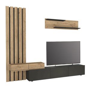 meg-GP042-0324,2-5 ΣΥΝΘΕΣΗ ΤΗΛΕΟΡΑΣΗΣ ROSALINE MEGAPAP ΧΡΩΜΑ ΑΝΘΡΑΚΙ - SEPET OAK 233X31,3X196,8ΕΚ.
