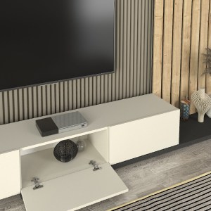 meg-GP042-0325,1-4 ΣΥΝΘΕΣΗ ΤΗΛΕΟΡΑΣΗΣ NAGINI MEGAPAP ΧΡΩΜΑ IVORY - SAPPHIRE OAK - ΑΝΘΡΑΚΙ 260X39,4X203,6ΕΚ.