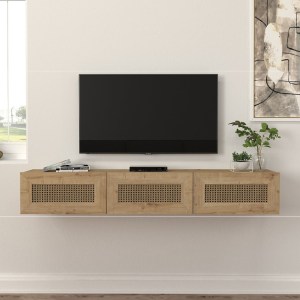 meg-GP042-0326,1-2 ΕΠΙΠΛΟ ΤΗΛΕΟΡΑΣΗΣ ΕΠΙΤΟΙΧΙΟ SAMUEL MEGAPAP ΧΡΩΜΑ SAPPHIRE OAK 180X31,4X28,6ΕΚ.