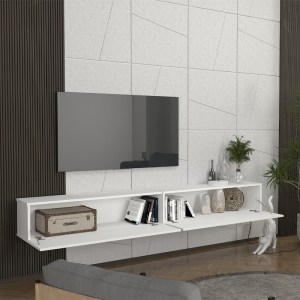 meg-GP042-0328,1-1 ΕΠΙΠΛΟ ΤΗΛΕΟΡΑΣΗΣ ΕΠΙΤΟΙΧΙΟ ESPANSE MEGAPAP ΧΡΩΜΑ ΛΕΥΚΟ 241,8X31,7X30ΕΚ.