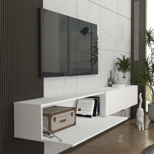 meg-GP042-0328,1-2 ΕΠΙΠΛΟ ΤΗΛΕΟΡΑΣΗΣ ΕΠΙΤΟΙΧΙΟ ESPANSE MEGAPAP ΧΡΩΜΑ ΛΕΥΚΟ 241,8X31,7X30ΕΚ.