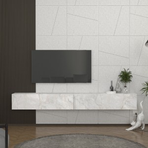 meg-GP042-0328,5-3 ΕΠΙΠΛΟ ΤΗΛΕΟΡΑΣΗΣ ΕΠΙΤΟΙΧΙΟ ESPANSE MEGAPAP ΧΡΩΜΑ ΛΕΥΚΟ ΕΦΕ ΜΑΡΜΑΡΟΥ 241,8X31,7X30ΕΚ.