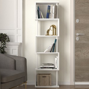 meg-GP042-0330,1-1 ΒΙΒΛΙΟΘΗΚΗ ALVINA MEGAPAP ΧΡΩΜΑ ΛΕΥΚΟ 45X19,6X158,8ΕΚ.