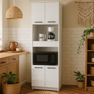 meg-GP042-0331,1-4 ΝΤΟΥΛΑΠΙ ΚΟΥΖΙΝΑΣ - ΜΠΑΝΙΟΥ ALVENTO MEGAPAP ΧΡΩΜΑ ΛΕΥΚΟ 60X42X180ΕΚ.