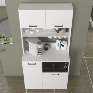 meg-GP042-0333,1-4 ΕΠΙΠΛΟ ΚΟΥΖΙΝΑΣ TUCO 2 MEGAPAP ΧΡΩΜΑ ΛΕΥΚΟ 90X40X180ΕΚ.