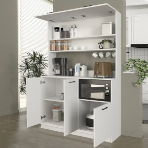 meg-GP042-0334,1-1 ΕΠΙΠΛΟ ΚΟΥΖΙΝΑΣ TUCO 3 MEGAPAP ΧΡΩΜΑ ΛΕΥΚΟ 123,8X40X180ΕΚ.