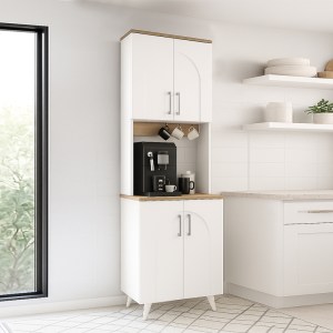 meg-GP042-0335,1-0 ΕΠΙΠΛΟ ΚΟΥΖΙΝΑΣ KALIRA 2 MEGAPAP ΧΡΩΜΑ ΛΕΥΚΟ - ROTA OAK 60X40X196ΕΚ.