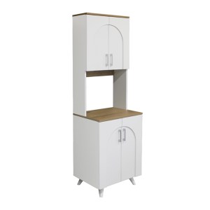 meg-GP042-0335,1-3 ΕΠΙΠΛΟ ΚΟΥΖΙΝΑΣ KALIRA 2 MEGAPAP ΧΡΩΜΑ ΛΕΥΚΟ - ROTA OAK 60X40X196ΕΚ.