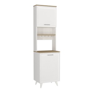 meg-GP042-0339,1-4 ΕΠΙΠΛΟ ΚΟΥΖΙΝΑΣ POTTER 1 MEGAPAP ΧΡΩΜΑ ΛΕΥΚΟ - ROTA OAK 53,4X39,6X196,1ΕΚ.