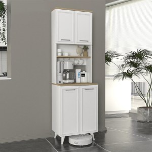 meg-GP042-0340,1-0 ΕΠΙΠΛΟ ΚΟΥΖΙΝΑΣ POTTER 2 MEGAPAP ΧΡΩΜΑ ΛΕΥΚΟ - ROTA OAK 60X40X196,1ΕΚ.