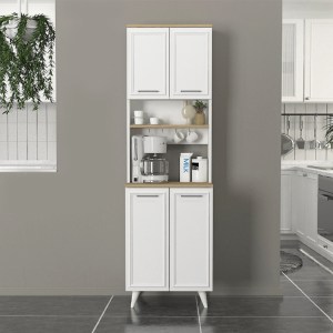 meg-GP042-0340,1-2 ΕΠΙΠΛΟ ΚΟΥΖΙΝΑΣ POTTER 2 MEGAPAP ΧΡΩΜΑ ΛΕΥΚΟ - ROTA OAK 60X40X196,1ΕΚ.
