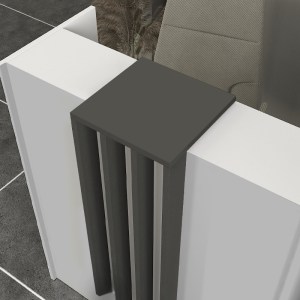 meg-GP042-0344,1-2 ΓΡΑΦΕΙΟ ΥΠΟΔΟΧΗΣ - RECEPTION HOLA MEGAPAP ΧΡΩΜΑ ΛΕΥΚΟ - ΑΝΘΡΑΚΙ 93,6X45,2X110,3ΕΚ.