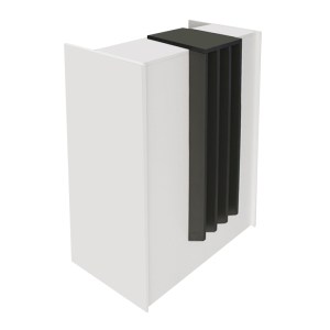 meg-GP042-0344,1-7 ΓΡΑΦΕΙΟ ΥΠΟΔΟΧΗΣ - RECEPTION HOLA MEGAPAP ΧΡΩΜΑ ΛΕΥΚΟ - ΑΝΘΡΑΚΙ 93,6X45,2X110,3ΕΚ.