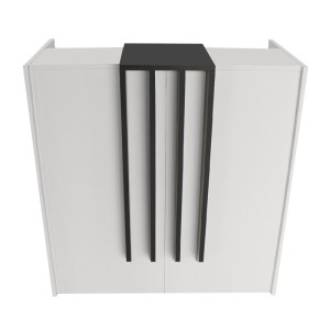 meg-GP042-0344,1-8 ΓΡΑΦΕΙΟ ΥΠΟΔΟΧΗΣ - RECEPTION HOLA MEGAPAP ΧΡΩΜΑ ΛΕΥΚΟ - ΑΝΘΡΑΚΙ 93,6X45,2X110,3ΕΚ.