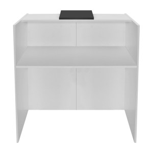meg-GP042-0344,1-9 ΓΡΑΦΕΙΟ ΥΠΟΔΟΧΗΣ - RECEPTION HOLA MEGAPAP ΧΡΩΜΑ ΛΕΥΚΟ - ΑΝΘΡΑΚΙ 93,6X45,2X110,3ΕΚ.