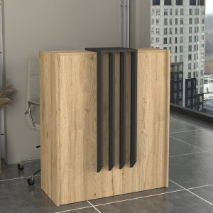meg-GP042-0344,2-0 ΓΡΑΦΕΙΟ ΥΠΟΔΟΧΗΣ - RECEPTION HOLA MEGAPAP ΧΡΩΜΑ SEPET OAK - ΑΝΘΡΑΚΙ 93,6X45,2X110,3ΕΚ.