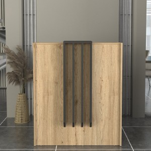 meg-GP042-0344,2-3 ΓΡΑΦΕΙΟ ΥΠΟΔΟΧΗΣ - RECEPTION HOLA MEGAPAP ΧΡΩΜΑ SEPET OAK - ΑΝΘΡΑΚΙ 93,6X45,2X110,3ΕΚ.