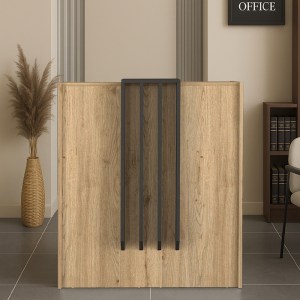 meg-GP042-0344,2-5 ΓΡΑΦΕΙΟ ΥΠΟΔΟΧΗΣ - RECEPTION HOLA MEGAPAP ΧΡΩΜΑ SEPET OAK - ΑΝΘΡΑΚΙ 93,6X45,2X110,3ΕΚ.