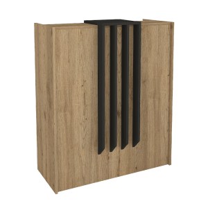 meg-GP042-0344,2-7 ΓΡΑΦΕΙΟ ΥΠΟΔΟΧΗΣ - RECEPTION HOLA MEGAPAP ΧΡΩΜΑ SEPET OAK - ΑΝΘΡΑΚΙ 93,6X45,2X110,3ΕΚ.
