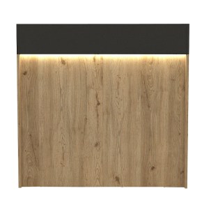 meg-GP042-0345,1-6 ΓΡΑΦΕΙΟ ΥΠΟΔΟΧΗΣ - RECEPTION WILKO MEGAPAP ΜΕ LED ΧΡΩΜΑ SEPET OAK - ΑΝΘΡΑΚΙ 113,6X42X110ΕΚ.