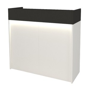 meg-GP042-0345,2-4 ΓΡΑΦΕΙΟ ΥΠΟΔΟΧΗΣ - RECEPTION WILKO MEGAPAP ΜΕ LED ΧΡΩΜΑ ΛΕΥΚΟ - ΑΝΘΡΑΚΙ 113,6X42X110ΕΚ.