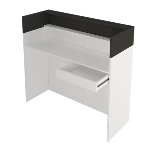 meg-GP042-0345,2-5 ΓΡΑΦΕΙΟ ΥΠΟΔΟΧΗΣ - RECEPTION WILKO MEGAPAP ΜΕ LED ΧΡΩΜΑ ΛΕΥΚΟ - ΑΝΘΡΑΚΙ 113,6X42X110ΕΚ.