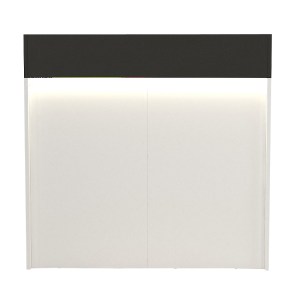 meg-GP042-0345,2-6 ΓΡΑΦΕΙΟ ΥΠΟΔΟΧΗΣ - RECEPTION WILKO MEGAPAP ΜΕ LED ΧΡΩΜΑ ΛΕΥΚΟ - ΑΝΘΡΑΚΙ 113,6X42X110ΕΚ.