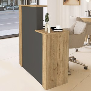 meg-GP042-0346,1-3 ΓΡΑΦΕΙΟ ΥΠΟΔΟΧΗΣ - RECEPTION ENTER MEGAPAP ΧΡΩΜΑ SEPET OAK - ΑΝΘΡΑΚΙ 86,9X40X110,3ΕΚ.