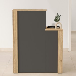 meg-GP042-0346,1-4 ΓΡΑΦΕΙΟ ΥΠΟΔΟΧΗΣ - RECEPTION ENTER MEGAPAP ΧΡΩΜΑ SEPET OAK - ΑΝΘΡΑΚΙ 86,9X40X110,3ΕΚ.