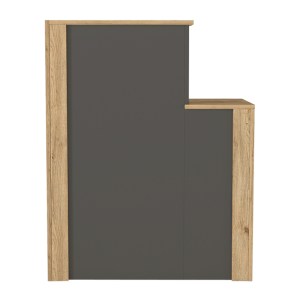 meg-GP042-0346,1-6 ΓΡΑΦΕΙΟ ΥΠΟΔΟΧΗΣ - RECEPTION ENTER MEGAPAP ΧΡΩΜΑ SEPET OAK - ΑΝΘΡΑΚΙ 86,9X40X110,3ΕΚ.