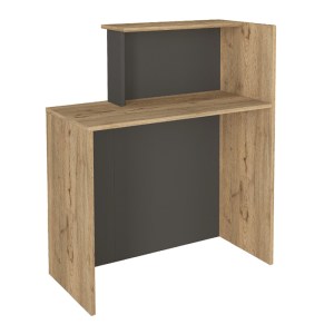 meg-GP042-0346,1-7 ΓΡΑΦΕΙΟ ΥΠΟΔΟΧΗΣ - RECEPTION ENTER MEGAPAP ΧΡΩΜΑ SEPET OAK - ΑΝΘΡΑΚΙ 86,9X40X110,3ΕΚ.