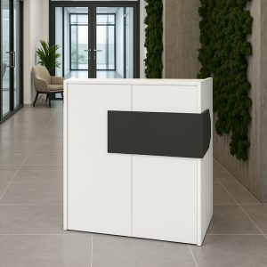 meg-GP042-0347,1-0 ΓΡΑΦΕΙΟ ΥΠΟΔΟΧΗΣ - RECEPTION ALOHA MEGAPAP ΜΕ LED ΧΡΩΜΑ ΛΕΥΚΟ - ΑΝΘΡΑΚΙ 95,5X40X110,3ΕΚ.