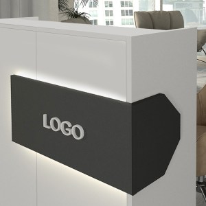 meg-GP042-0347,1-2 ΓΡΑΦΕΙΟ ΥΠΟΔΟΧΗΣ - RECEPTION ALOHA MEGAPAP ΜΕ LED ΧΡΩΜΑ ΛΕΥΚΟ - ΑΝΘΡΑΚΙ 95,5X40X110,3ΕΚ.