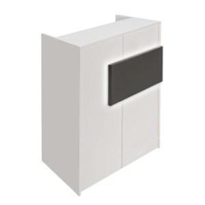 meg-GP042-0347,1-6 ΓΡΑΦΕΙΟ ΥΠΟΔΟΧΗΣ - RECEPTION ALOHA MEGAPAP ΜΕ LED ΧΡΩΜΑ ΛΕΥΚΟ - ΑΝΘΡΑΚΙ 95,5X40X110,3ΕΚ.