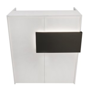 meg-GP042-0347,1-8 ΓΡΑΦΕΙΟ ΥΠΟΔΟΧΗΣ - RECEPTION ALOHA MEGAPAP ΜΕ LED ΧΡΩΜΑ ΛΕΥΚΟ - ΑΝΘΡΑΚΙ 95,5X40X110,3ΕΚ.