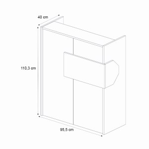meg-GP042-0347,2-8 ΓΡΑΦΕΙΟ ΥΠΟΔΟΧΗΣ - RECEPTION ALOHA MEGAPAP ΜΕ LED ΧΡΩΜΑ ΑΝΘΡΑΚΙ - SEPET OAK 95,5X40X110,3ΕΚ.