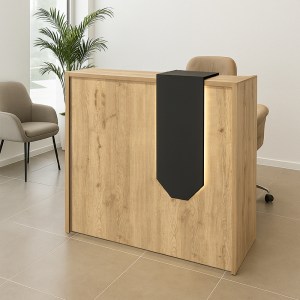 meg-GP042-0348,1-0 ΓΡΑΦΕΙΟ ΥΠΟΔΟΧΗΣ - RECEPTION NAVITA MEGAPAP ΜΕ LED ΧΡΩΜΑ SEPET OAK - ΑΝΘΡΑΚΙ 113,6X42X111,8ΕΚ.