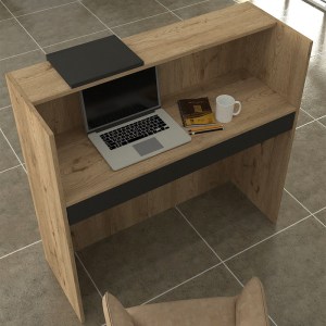 meg-GP042-0348,1-2 ΓΡΑΦΕΙΟ ΥΠΟΔΟΧΗΣ - RECEPTION NAVITA MEGAPAP ΜΕ LED ΧΡΩΜΑ SEPET OAK - ΑΝΘΡΑΚΙ 113,6X42X111,8ΕΚ.