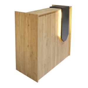 meg-GP042-0348,1-5 ΓΡΑΦΕΙΟ ΥΠΟΔΟΧΗΣ - RECEPTION NAVITA MEGAPAP ΜΕ LED ΧΡΩΜΑ SEPET OAK - ΑΝΘΡΑΚΙ 113,6X42X111,8ΕΚ.