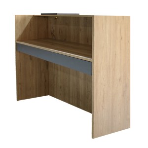 meg-GP042-0348,1-6 ΓΡΑΦΕΙΟ ΥΠΟΔΟΧΗΣ - RECEPTION NAVITA MEGAPAP ΜΕ LED ΧΡΩΜΑ SEPET OAK - ΑΝΘΡΑΚΙ 113,6X42X111,8ΕΚ.